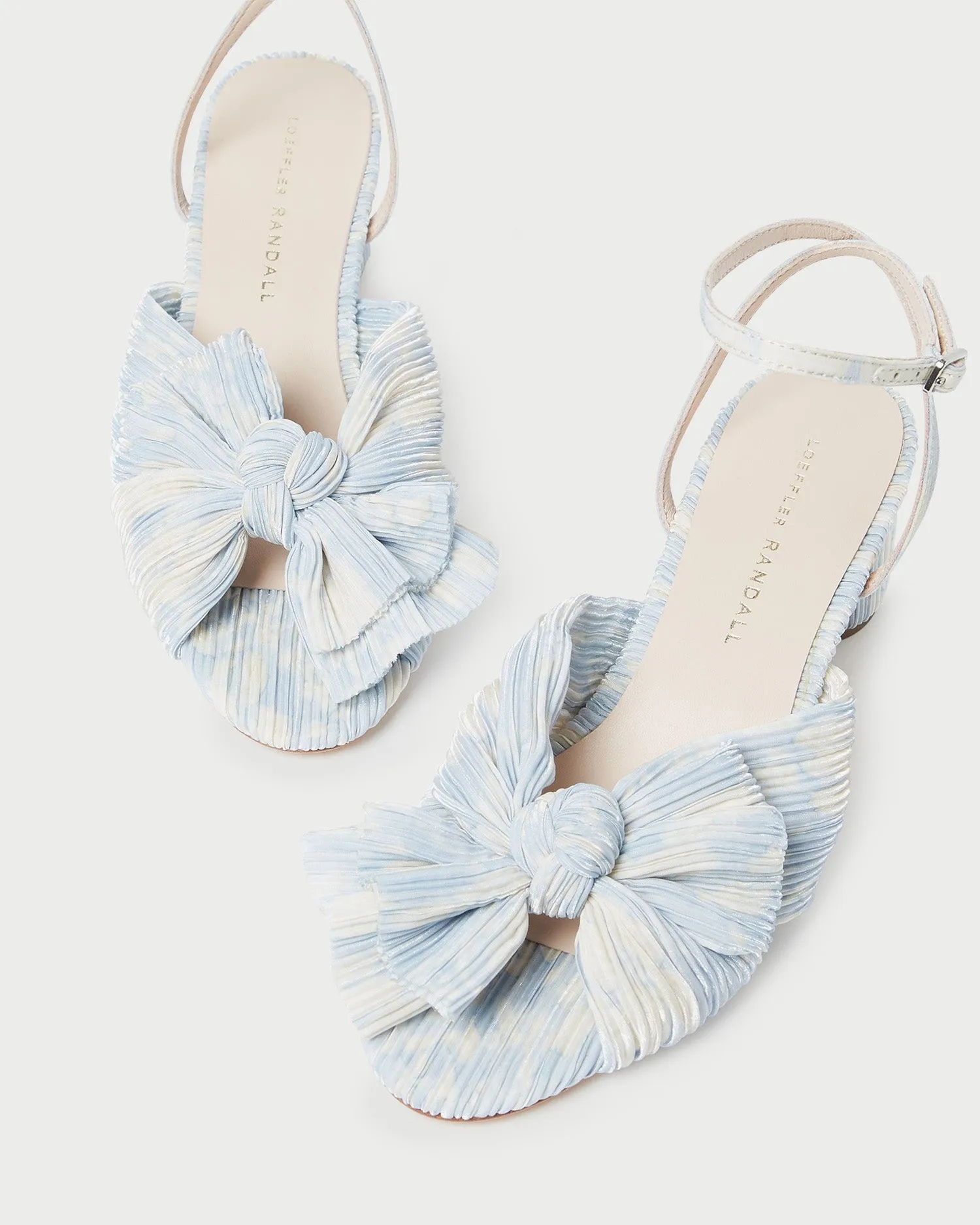 Dahlia Blue Floral Bow Heel -LOEFFLER RANDALL