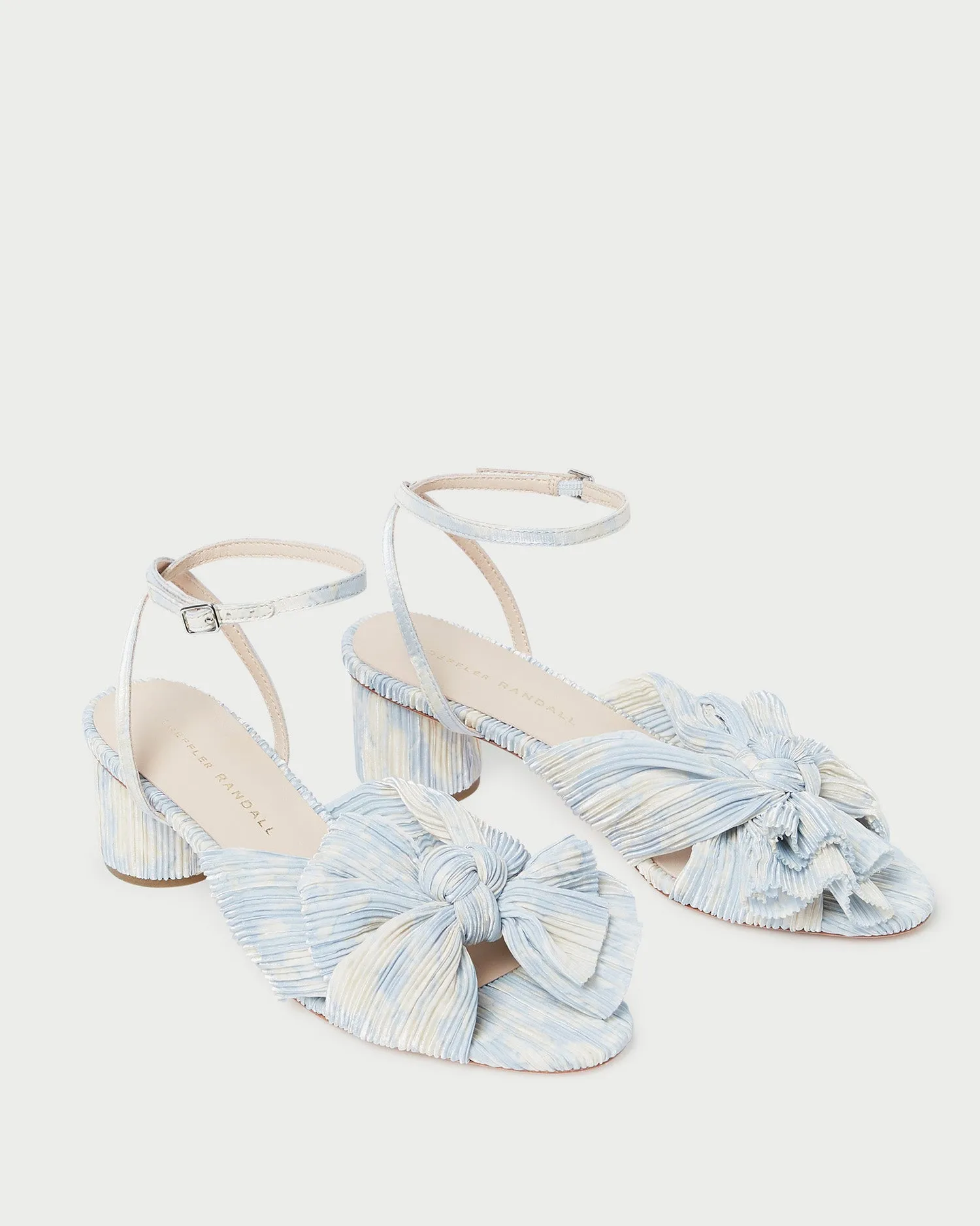 Dahlia Blue Floral Bow Heel -LOEFFLER RANDALL