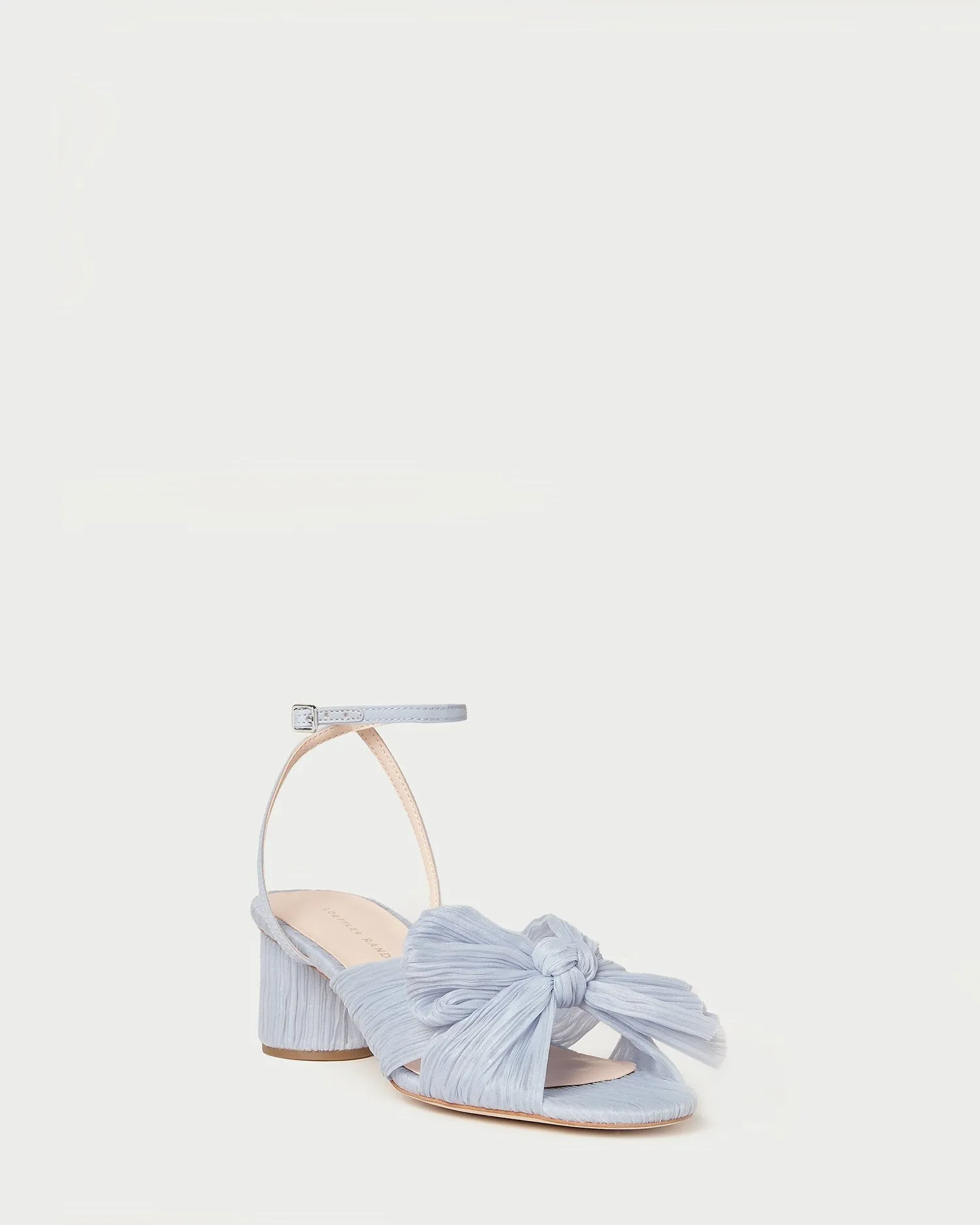 Dahlia Blue Pleated Bow Heel -LOEFFLER RANDALL