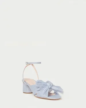Dahlia Blue Pleated Bow Heel -LOEFFLER RANDALL