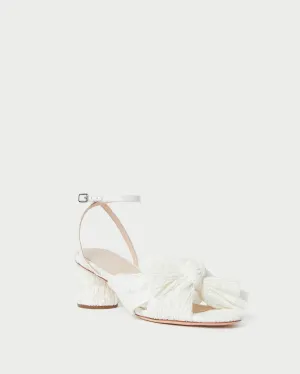 Dahlia White Lace Bow Heel -LOEFFLER RANDALL
