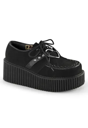 DemoniaCult - 3" PF Creeper w/ Heart O-Ring & Spikes Detail - Girl Shoes