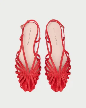 Devon Red Moiré Slingback Sandal -LOEFFLER RANDALL