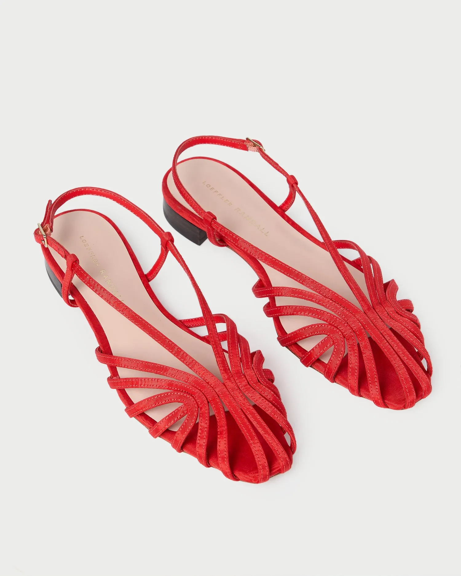Devon Red Moiré Slingback Sandal -LOEFFLER RANDALL