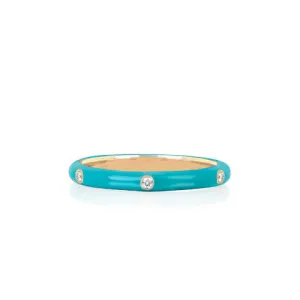 EF Collection 3 Diamond Enamel Stack Ring