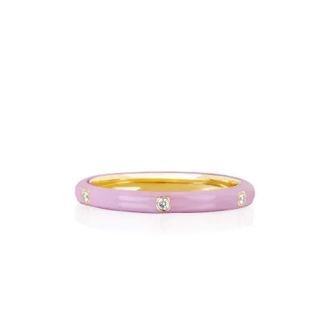 EF Collection 3 Diamond Enamel Stack Ring