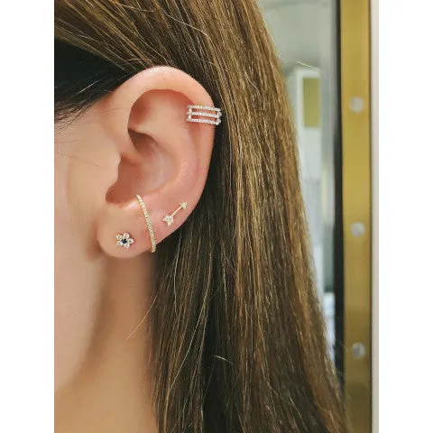 EF Collection Diamond Mini Arrow Stud Earring