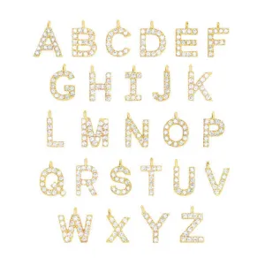 EF Collection Diamond "M" Initial Necklace Charm