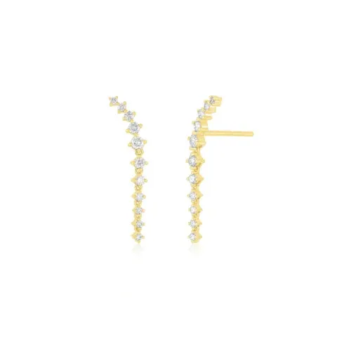EF Collection Diamond Waterfall Earrings
