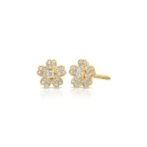 EF Collection Mini Diamond Cherry Blossom Studs