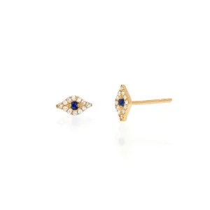 EF Collection Mini Diamond Evil Eye Stud Earring