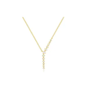 EF Collection Prong Set Diamond Waterfall Necklace