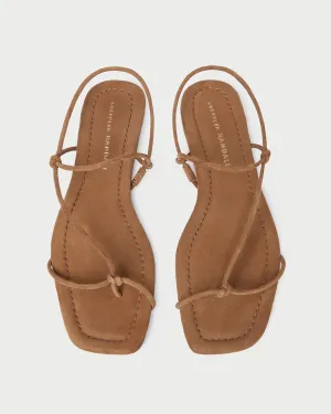 Eleanor Cacao Suede Strappy Sandal -LOEFFLER RANDALL