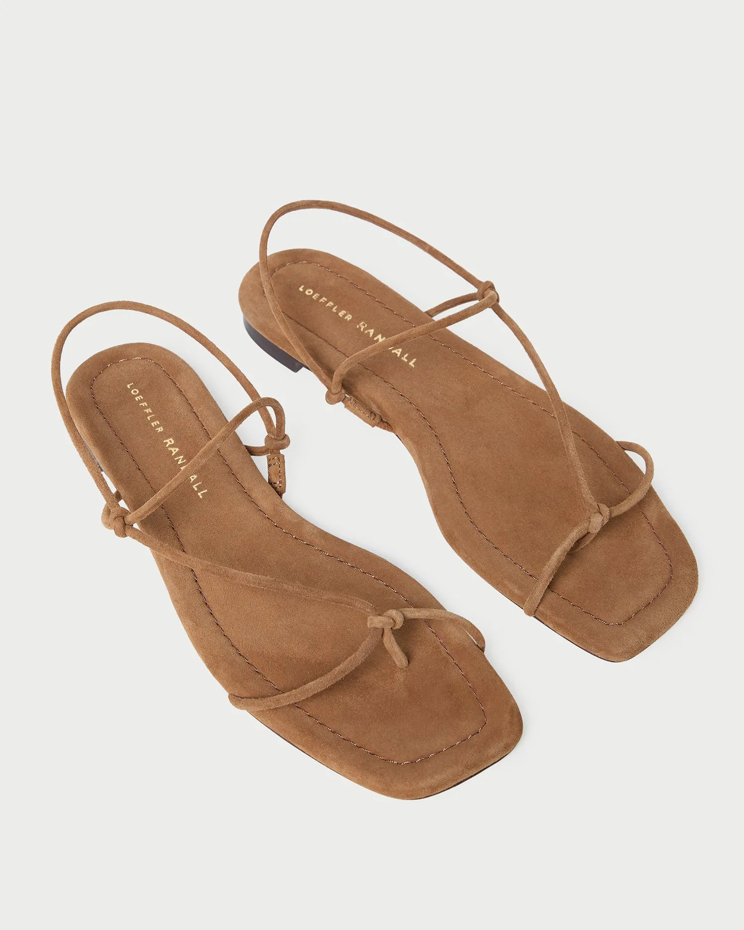 Eleanor Cacao Suede Strappy Sandal -LOEFFLER RANDALL