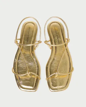 Eleanor Gold Strappy Sandal -LOEFFLER RANDALL