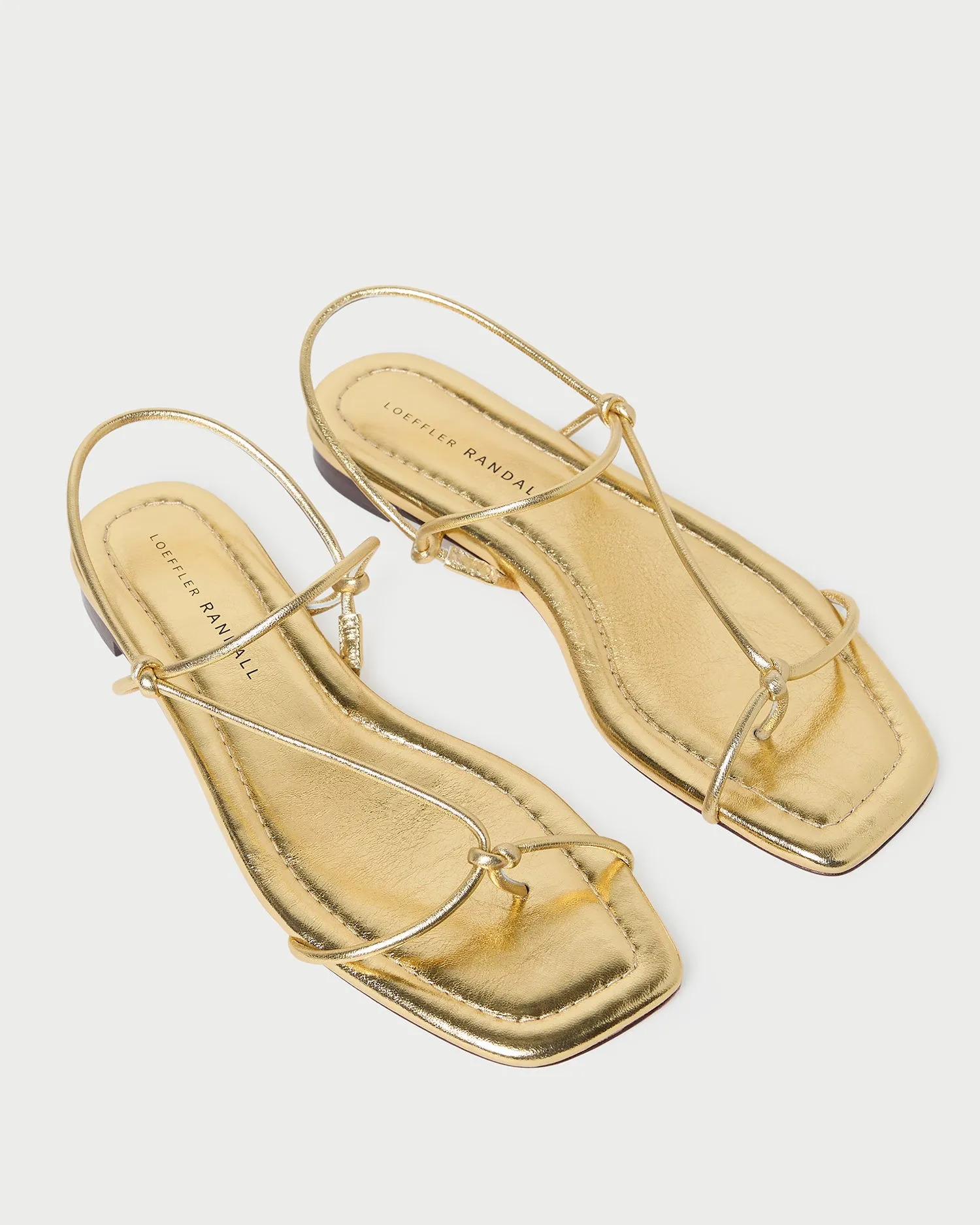 Eleanor Gold Strappy Sandal -LOEFFLER RANDALL