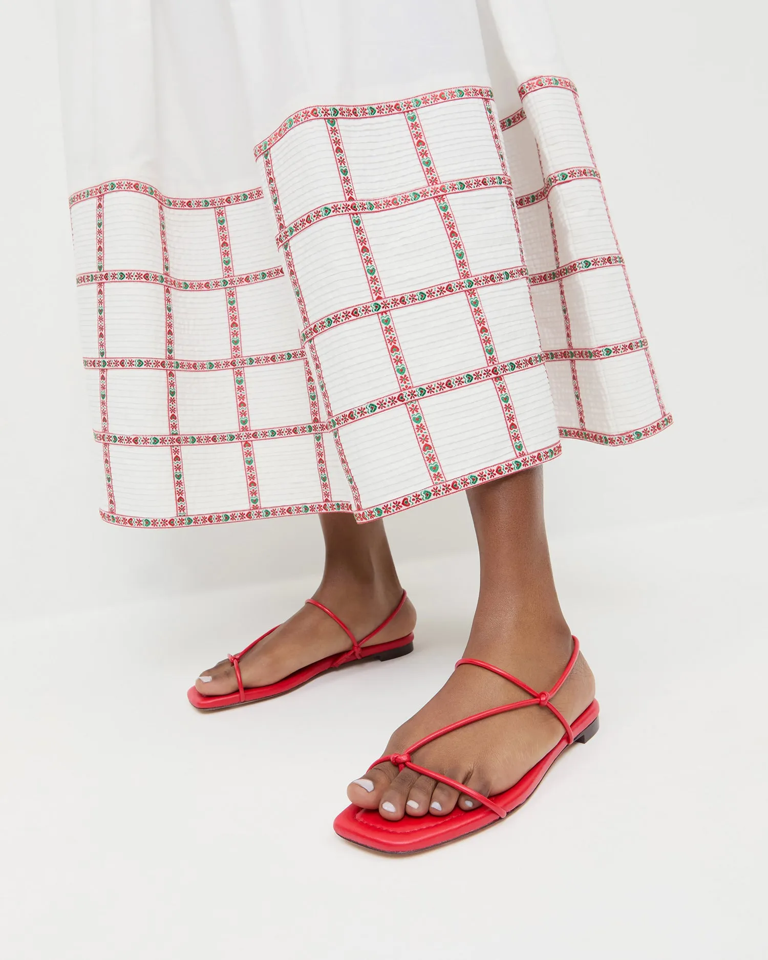 Eleanor Red Strappy Sandal -LOEFFLER RANDALL
