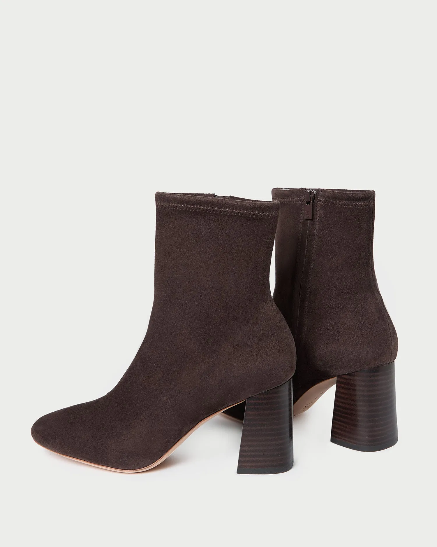Elise Dark Brown Stretch Bootie -LOEFFLER RANDALL