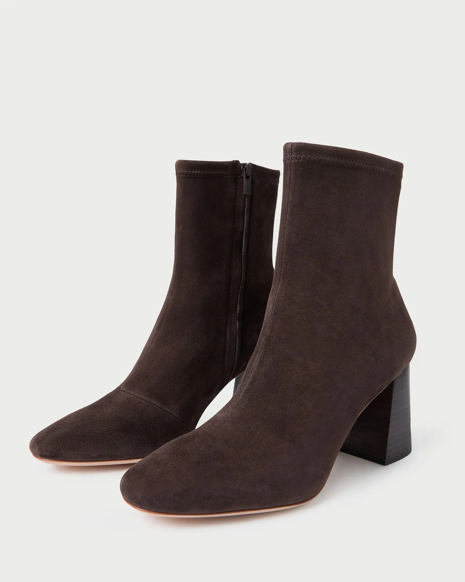 Elise Dark Brown Stretch Bootie -LOEFFLER RANDALL