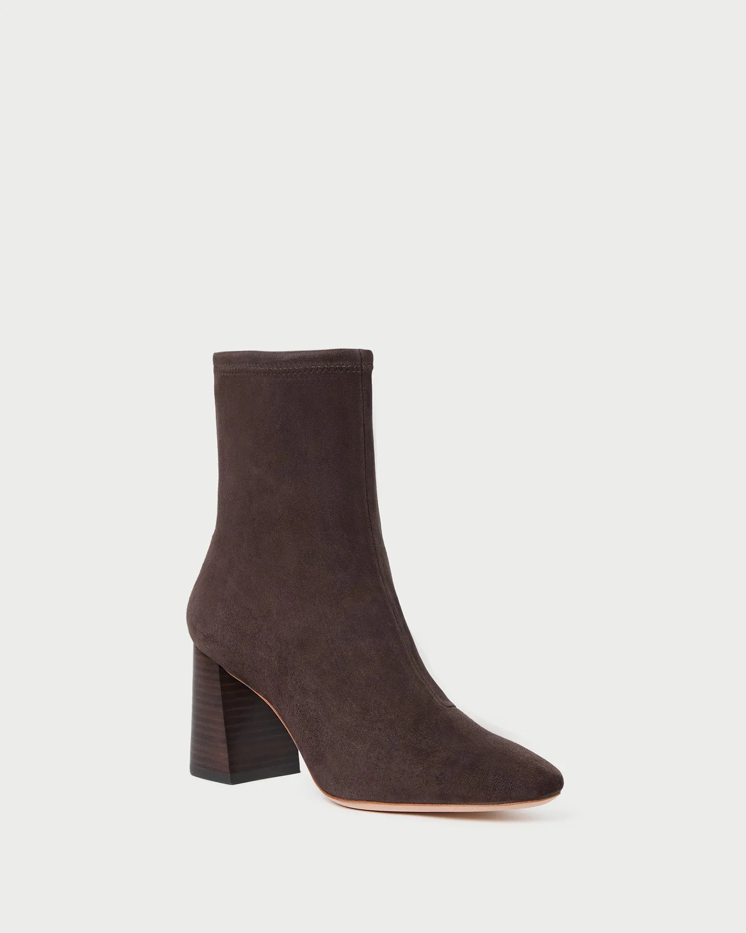 Elise Dark Brown Stretch Bootie -LOEFFLER RANDALL