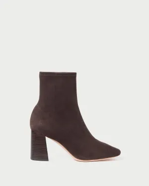 Elise Dark Brown Stretch Bootie -LOEFFLER RANDALL