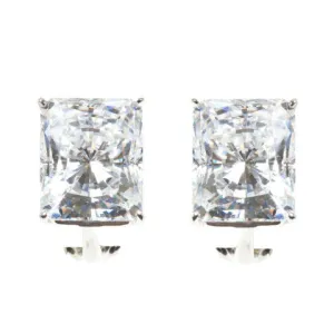 Fantasia Radiant Rectangle Clip Studs with Vermeil (14 TCW)