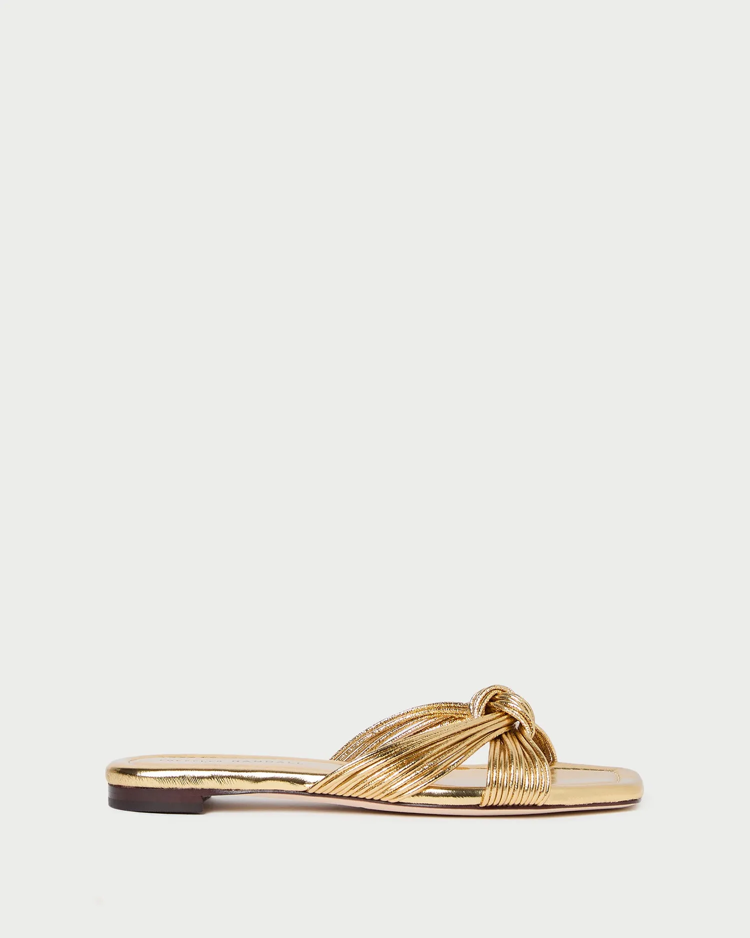 Flossie Champagne Leather Flat Sandal -LOEFFLER RANDALL
