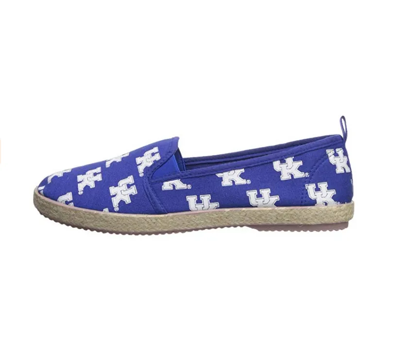 FOCO NCAA Women's Kentucky Wildcats Espadrille Canvas Slip On Shoe