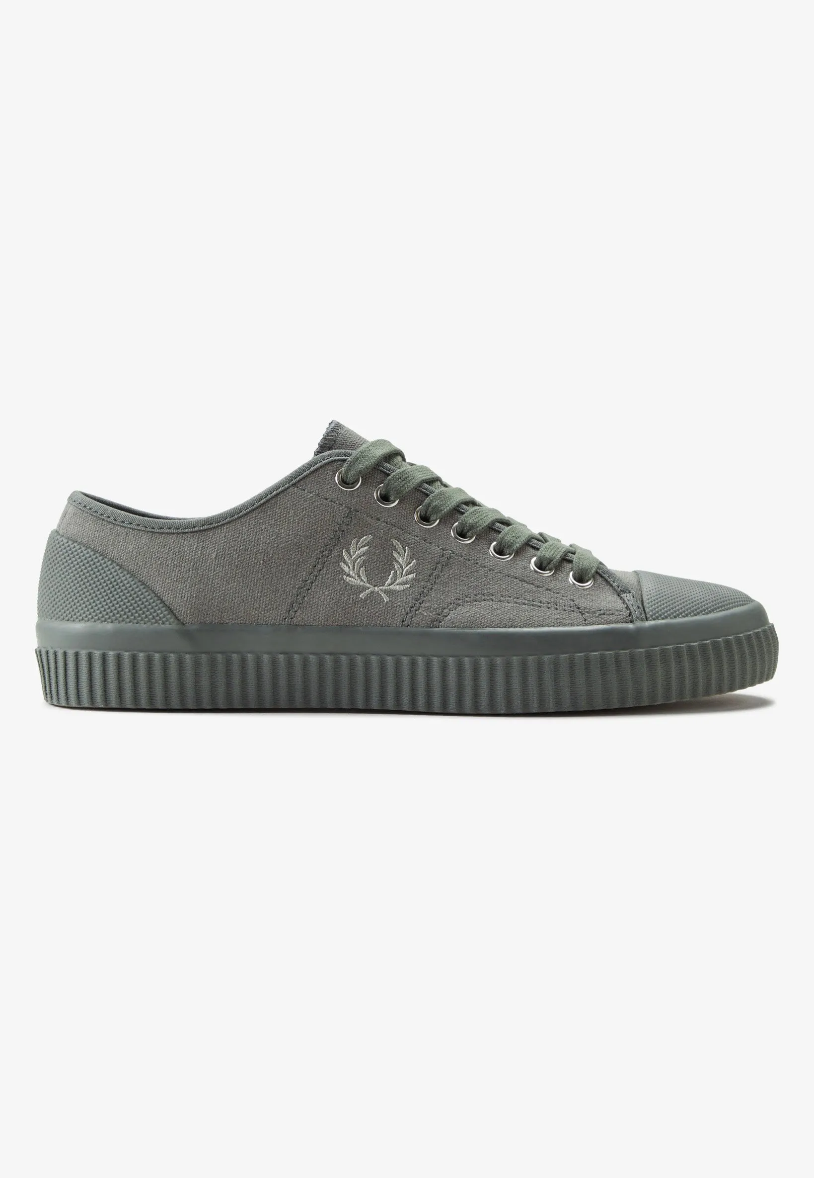 Fred Perry - Hughes Low Canvas Field Green/Warm Grey - Shoes