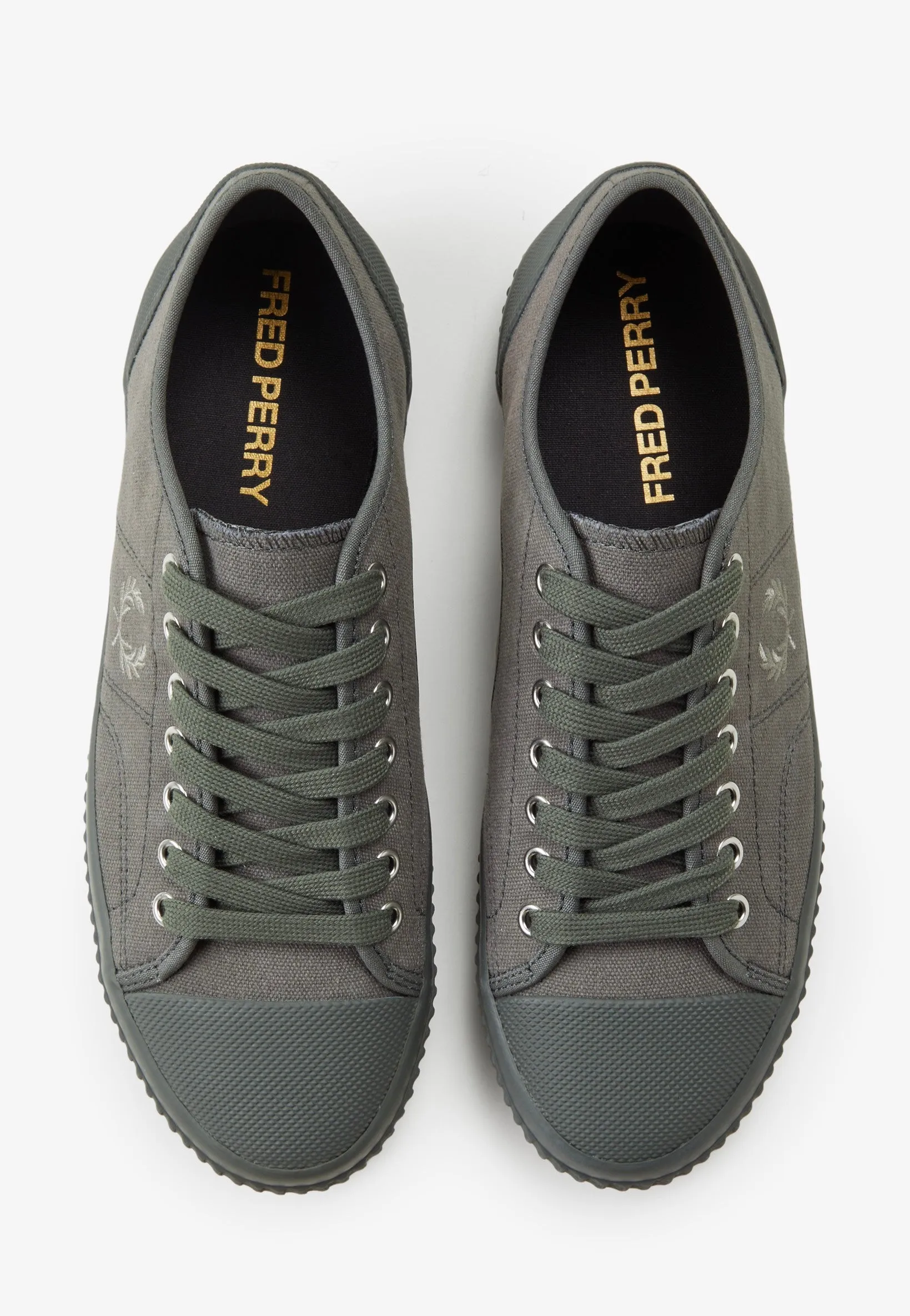 Fred Perry - Hughes Low Canvas Field Green/Warm Grey - Shoes