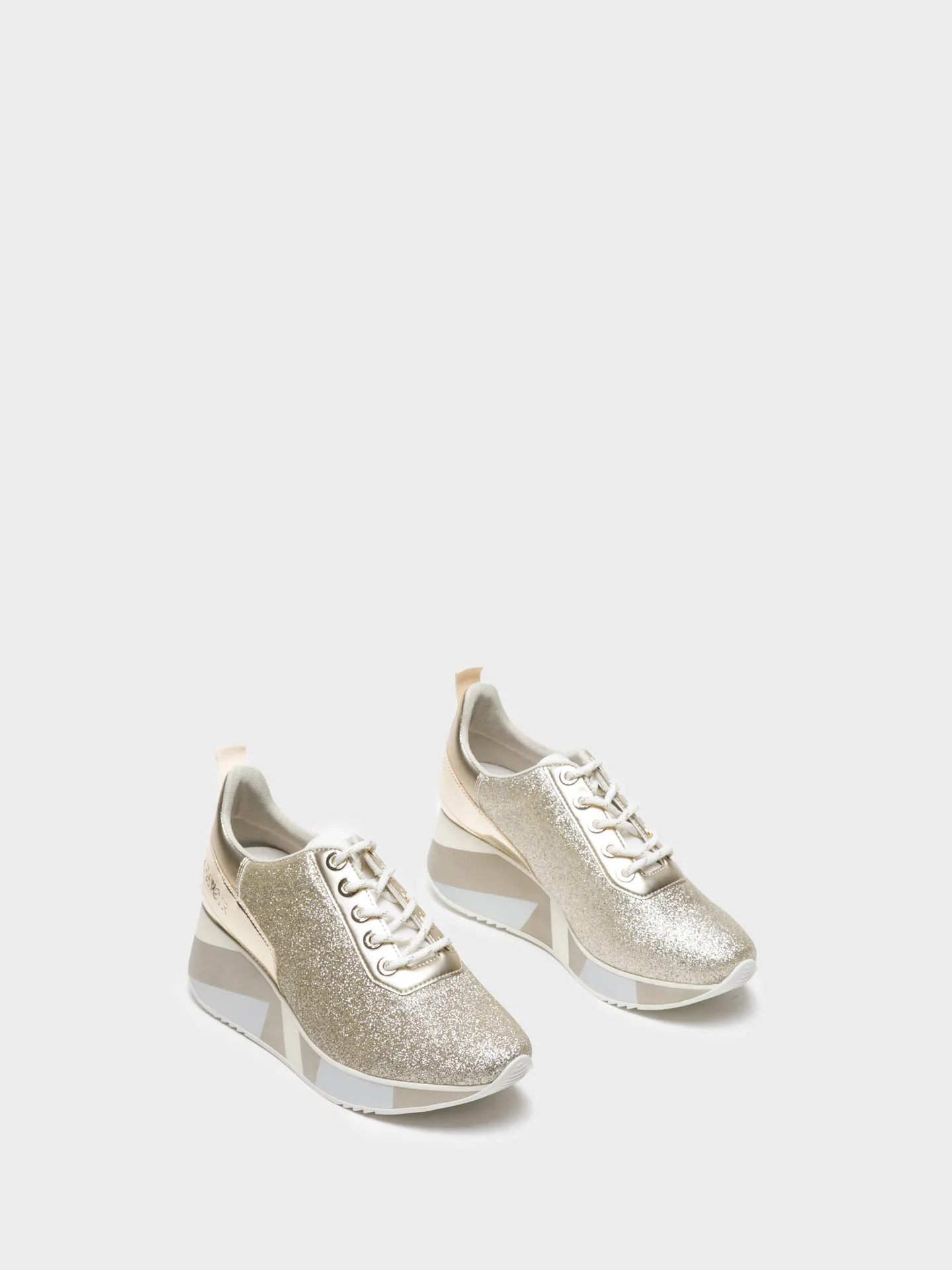 Gold Lace-up Shoes