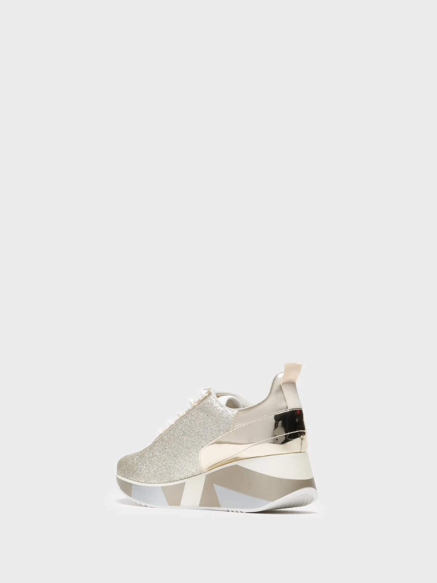 Gold Lace-up Shoes