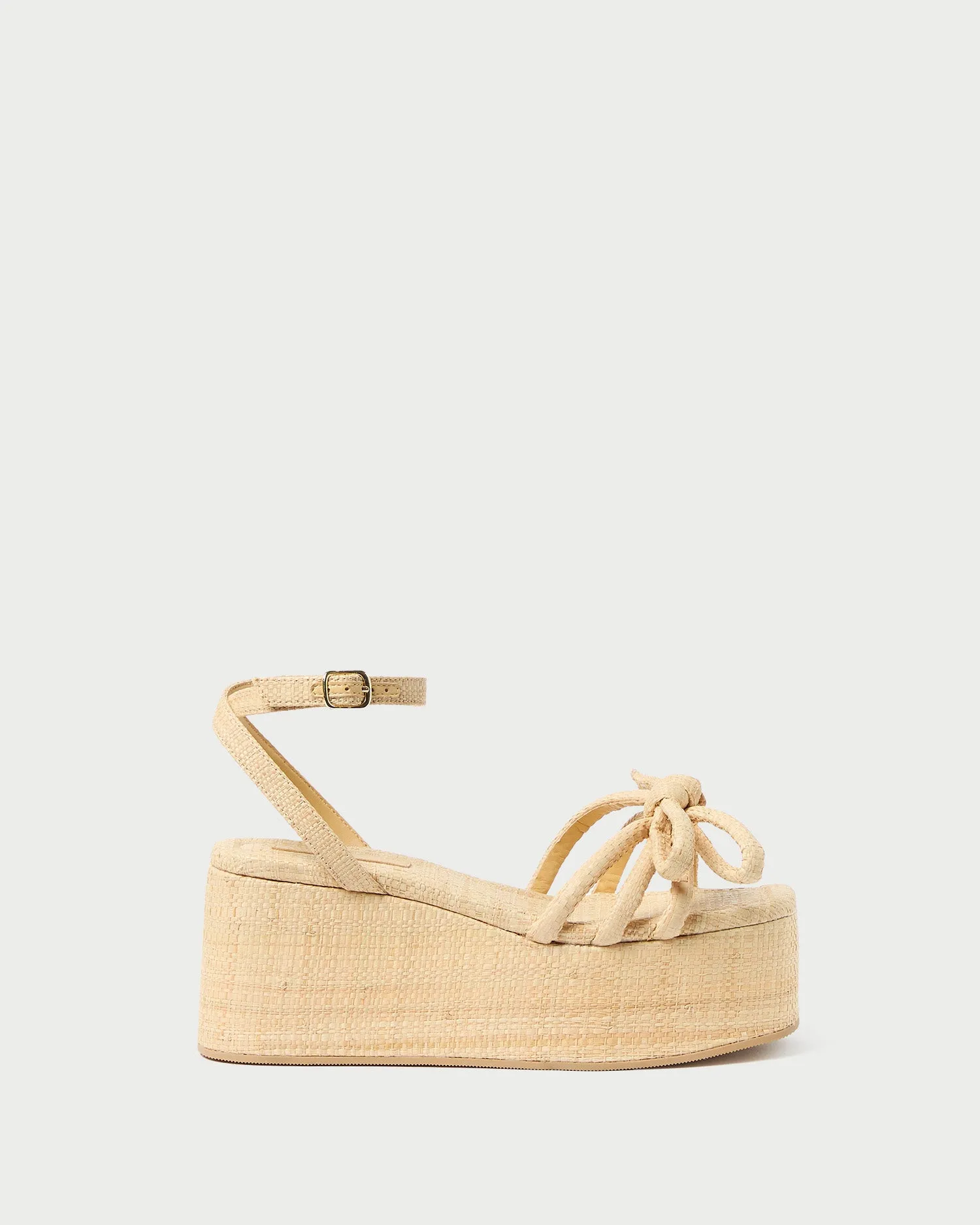 Hudson Natural Raffia Platform Sandal -LOEFFLER RANDALL