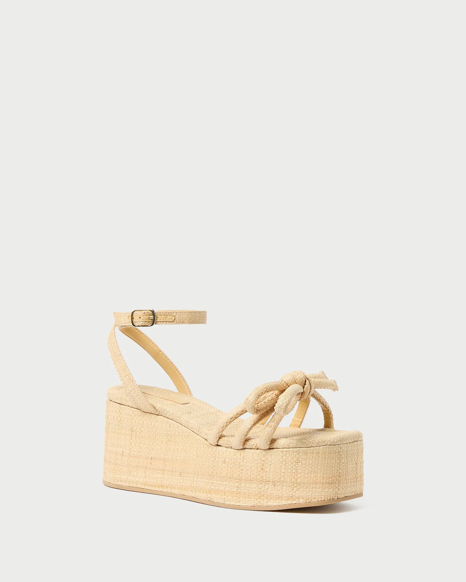 Hudson Natural Raffia Platform Sandal -LOEFFLER RANDALL