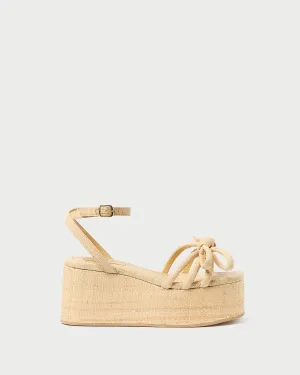 Hudson Natural Raffia Platform Sandal -LOEFFLER RANDALL