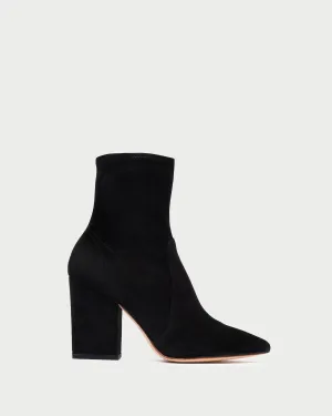 Isla Black Suede Slim Ankle Bootie -LOEFFLER RANDALL