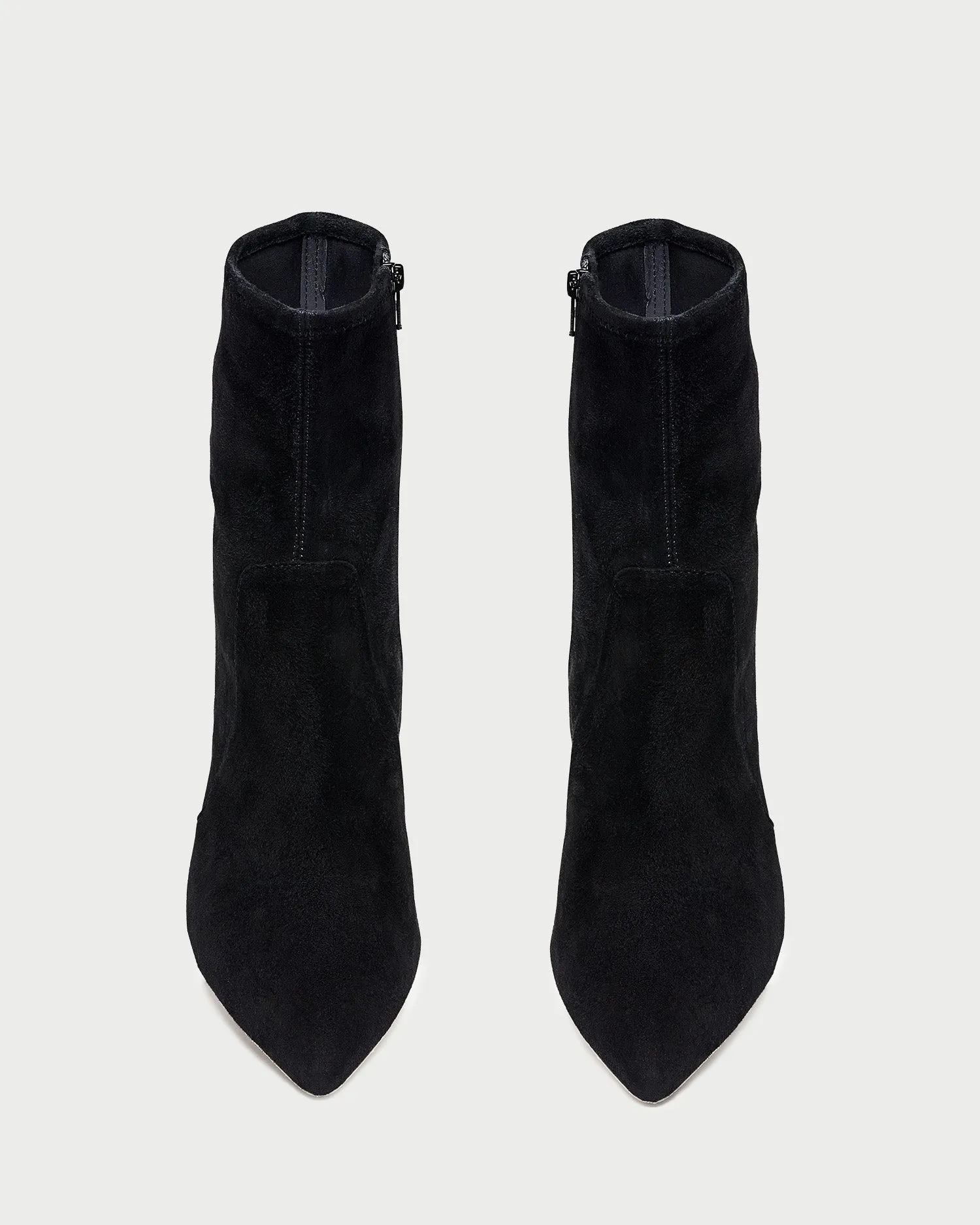 Isla Black Suede Slim Ankle Bootie -LOEFFLER RANDALL