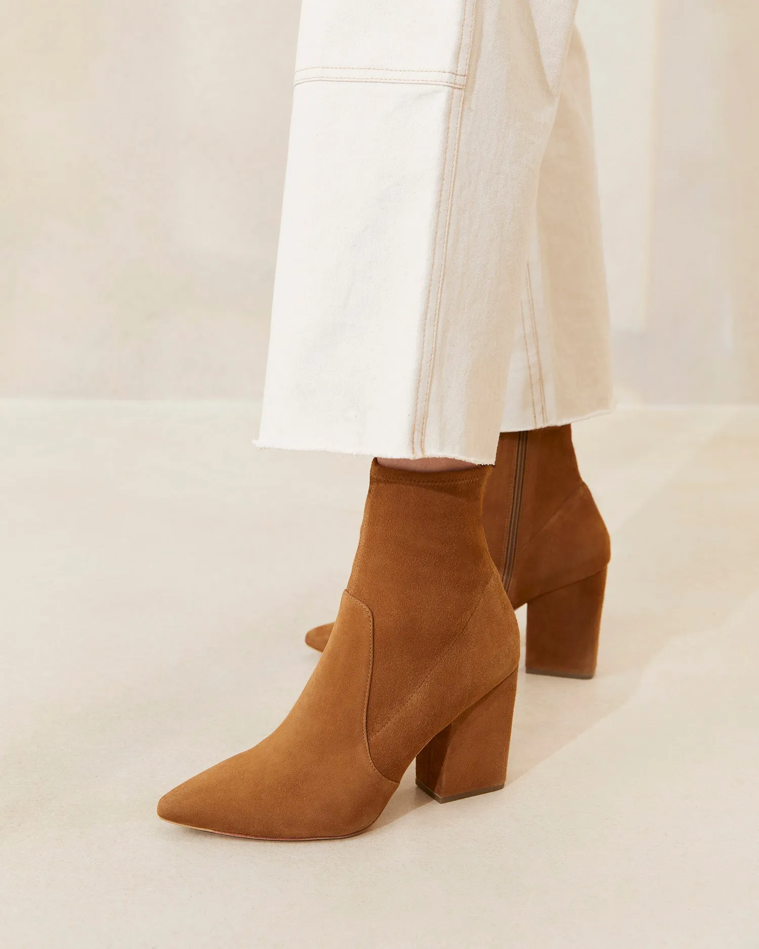 Isla Cacao Suede Slim Ankle Bootie -LOEFFLER RANDALL