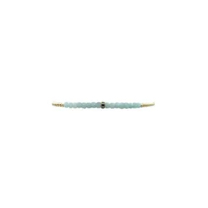 Karen Lazar Design 2mm Yellow Gold Bracelet with Icy Amazonite and Sapphire