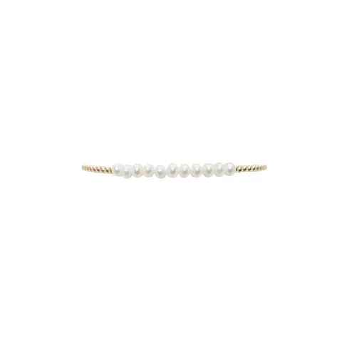 Karen Lazar Design 2mm Yellow Gold Bracelet with Pearls