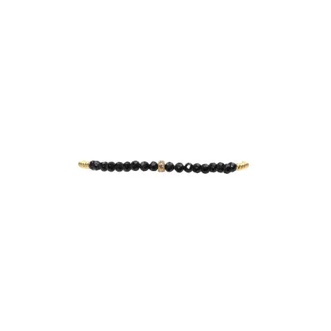 Karen Lazar Design 2mm Yellow Gold Bracelet with Rubies and Diamond Rondelle