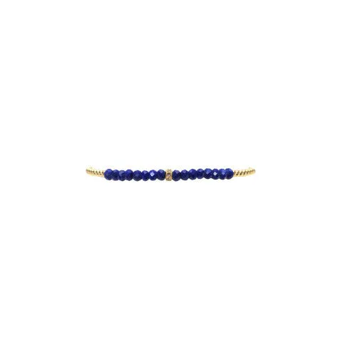 Karen Lazar Design 2mm Yellow Gold Bracelet with Rubies and Diamond Rondelle