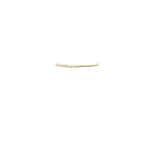 Karen Lazar Design 2mm Yellow Gold Bracelet with White Pearls