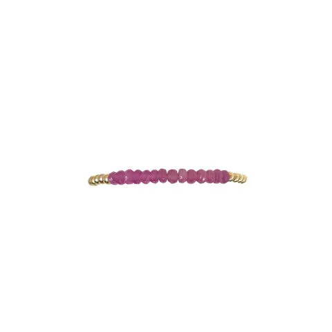 Karen Lazar Design 3mm Yellow Gold Bracelet with Pink Sapphire