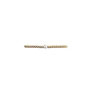 Karen Lazar Design 3mm Yellow Gold Bracelet with Single Pearl