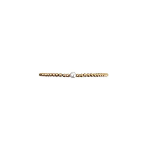 Karen Lazar Design 3mm Yellow Gold Bracelet with Single Pearl