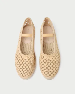 Kayla Natural Raffia Ballet Espadrille -LOEFFLER RANDALL