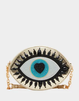 KITSCH THE EYES HAVE IT CROSSBODY GOLD Betsey Johnson