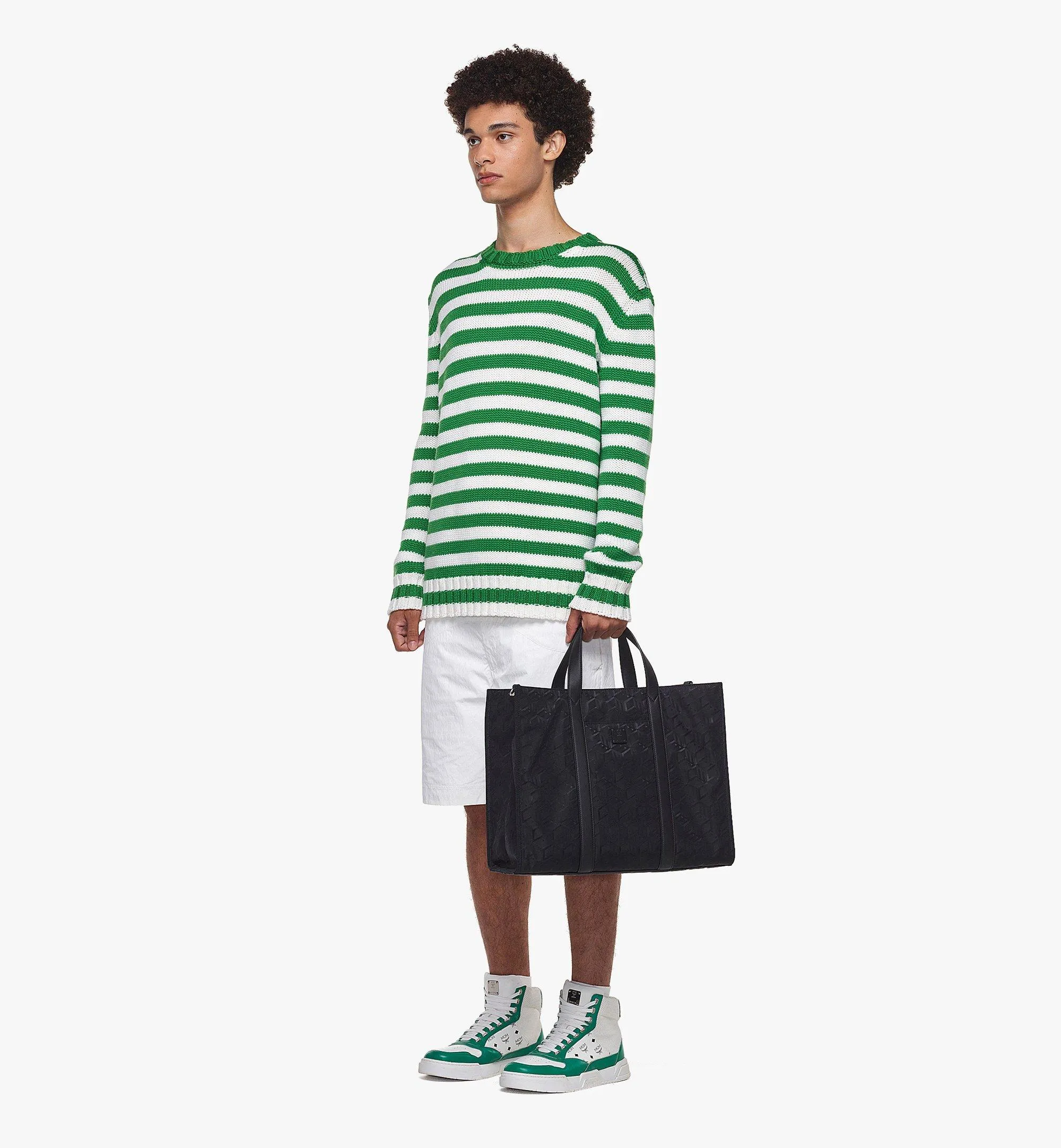 Klassik Tote in Cubic Jacquard Nylon