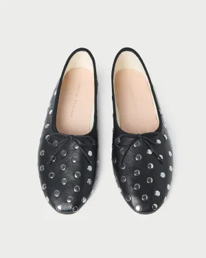 Landon Black/Silver Ballet Flat -LOEFFLER RANDALL